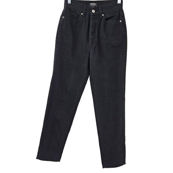 Playboy By Pacsun Ultra High Waisted Slim Fit Jeans Black Size 24 Button Fly - Picture 5 of 13